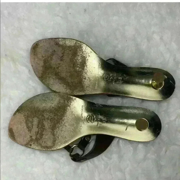 Sigerson morrison brown leather kitten heel sandal - Picture 6 of 7